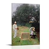 LiJiaQinAF John Singer Sargent Dennis Miller Bunker Pintura en Calcot Arte de pared Cuadros Arte de pared Estética Lienzo Cuadro Cuadro Decoración Hogar Estilo Marco 20x30cm