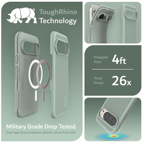 Image of TUDIA MergeGrip Magsafe Compatible for Pixel 10 & 10 Pro Case - Green Lily