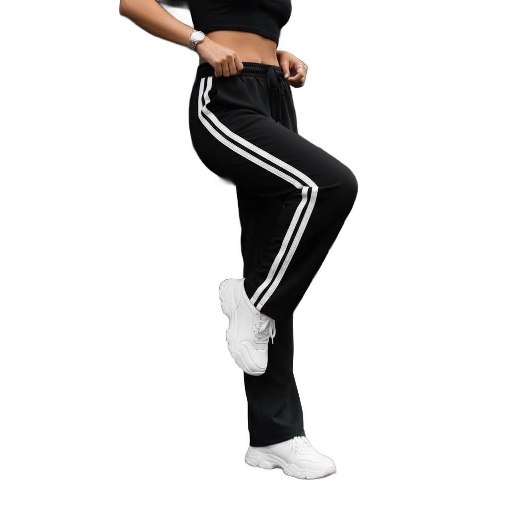 dockstreet Track Pant for Women || Baggy Fit || Track Pants || Full Elastic Jogger Track Pant ||-picture-55