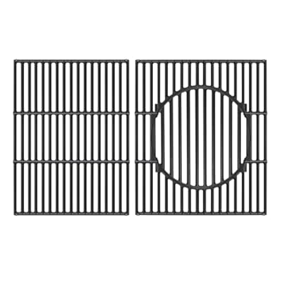 KEESHA BBQ Gourmet System Cooking Grate Replacement for Weber Genesis II 400 and Genesis II LX 400 Series Gas Grills, Cast Iron Grid Grate Perfect for Weber Genesis II S/E-410 440 Series Grills