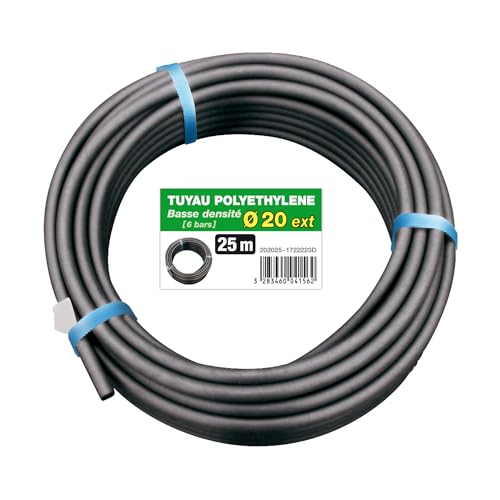 Jardibric - Tuyau d’Arrosage Enterré PE BD Ø 20 mm - Couronne 25 m - Pression 6 Bars pour Réseau d’Irrigation