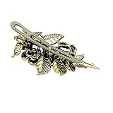 Vintage Haarspangen Haarnadeln Blume geformt Haar Halter Clamp Barrette (schwarz)