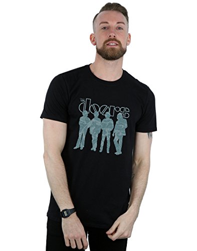 Image of Absolute Cult The Doors Men's Band Liquid T-Shirt Black Small