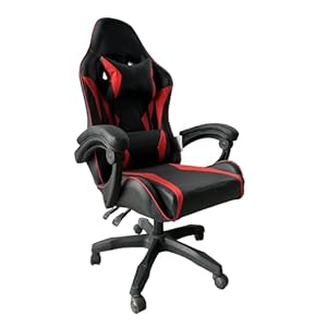 Millhouse Sport Desk Chair Adjustable Office Gaming Racing Chair Lumbar and Head Pillow Chair X3577 – Red