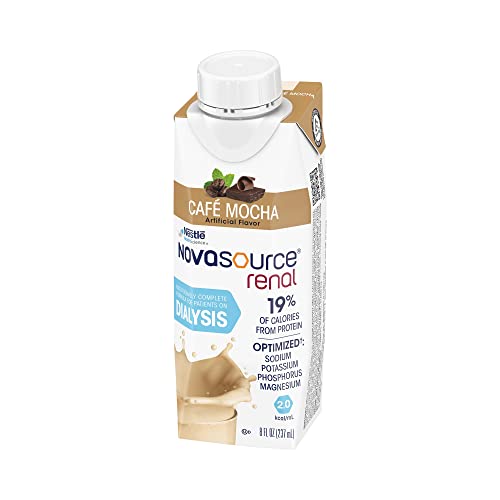 Image of Nestle Novasource Renal Nutritionally Complete Formula Cafe Mocha Flavor 8 oz Carton, 12 Count