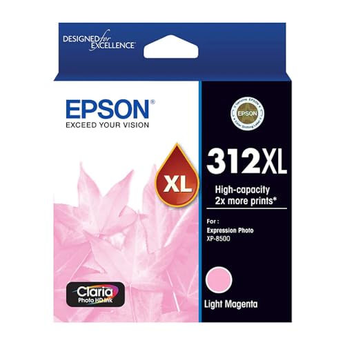 Cartouche d'encre Epson 312XL magenta clair C13T183692 pour imprimante XP-8500