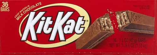 Image of KIT KAT Milk Chocolate Wafer Candy Bars, 1.5 oz (Pack of 72)