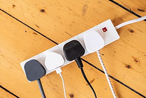 ShaniTech 4 Gang Way Travel Adaptor Extension Lead With Power Light 1M Light Weight for Belgium Denmark Egypt France Germany Euro Europe - Refer to Description for full country list