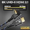 deleyCON Cavo HDMI 2.1 8K 1m Angolato (Angolo di 90°) per TV, Monitor, PS4, PS5, Soundbar Dolby Atmos e EARC, HDR10+ - Cavo Ultra High Speed 48 Gbps - 10K/8K@60Hz, 4K@120Hz/144Hz, 2K@240Hz