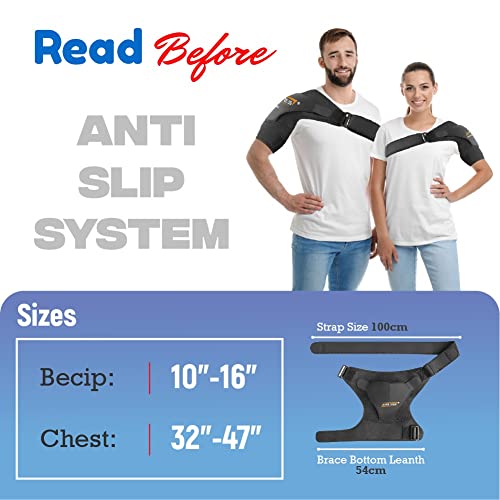 Likeyes Shoulder Brace For Men And Women With Gel Ice Pack - Rotator Cuff Shoulder Stability Brace With Adjustable Strap, Shoulder Compression Recovery Brace For Pain Relief, Black One Pack #TOP3