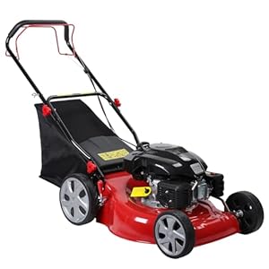 Lawn Mower, Self Propelled Lawn Mower, 141cc Gas Engine Lawn Mower, Push Lawn Mower with 50L Grass Tank, Big Wheels, for Lawn Care