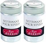 CONTENU : Boîte ronde en aluminium contenant 6 petites cartouches d'encre, faciles à transporter et à ranger