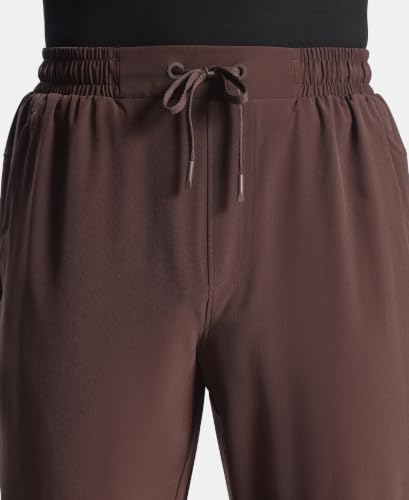 Image of Jockey MV25 Men Recycled Microfiber Elastane Stretch Active Wear Trackpant with Zipper Pockets and StayFresh Treatment