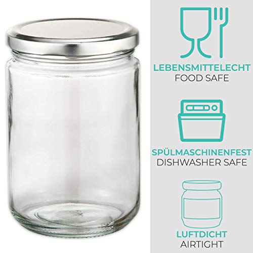 Praknu 12 Preserving Jars 500ml met deksels, labels - luchtdichte Twistoff Jars voor het inmaken - Image 4
