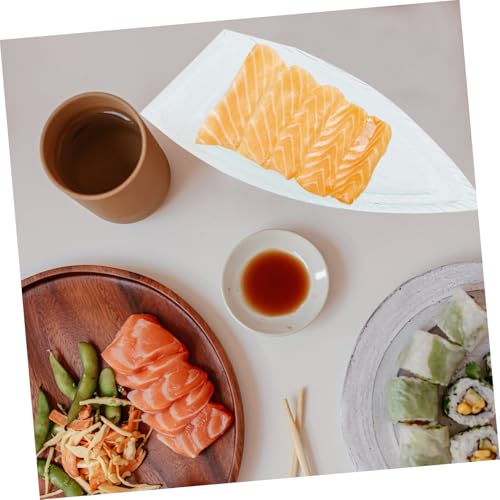 Plato para sushi acrílico con diseño bote 39x19x5cm miniatura 5