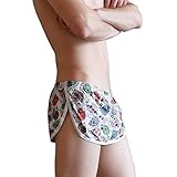 KAMUON Men’s Sexy Jock Style Pouch Panties Boxer Underwear Lounge Shorts Skirt (US M (Asian Tag XL), print #1)
