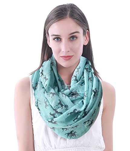 Lina & Lily Horse Animal Print Women's Infinity Scarf Lightweight