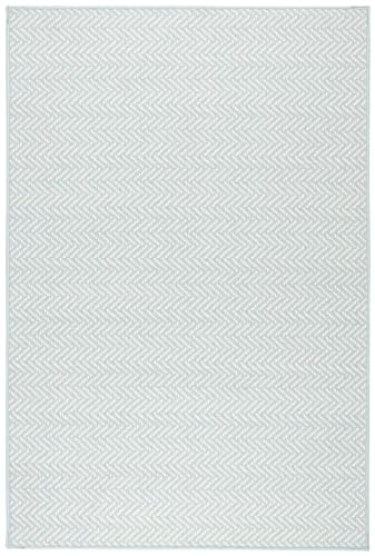 Dash & Albert Herringbone Swedish Blue Navy Machine Washable Rug, 9.5 X 13.5 Feet, Blue Geometric Pattern