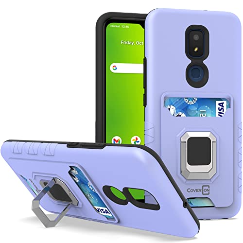 CoverON Designed for Cricket Icon 3 / AT&T Motivate 2 5G/ Cricket Splendor Phone Case, Card Slot Kickstand Ring Rugged Cover - Lavender CoverON Designed for Cricket Icon 3 / AT&T Motivate 2 5G/ Cricket Splendor Phone Case, Card Slot Kickstand Ring Rugged Cover - Lavender
