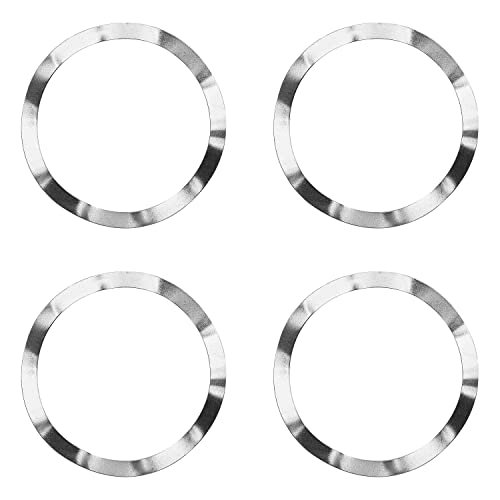 MroMax 304 Stainless Steel Wave Spring Washer-1.81" x 1.54" x 0.02"(ODxIDxT) Sealing Gasket for Screw Bolt Metallic for Home Decoration, Outdoor Construction Silver 4PCS