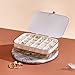 Organisateur de bijoux Boîte de rangement de bijoux en velours à 2 couches Organisateur portable grand espace boucles d'oreilles anneaux Colliers Holder Emballage Affichage Gril cadeau Boîte de rangem