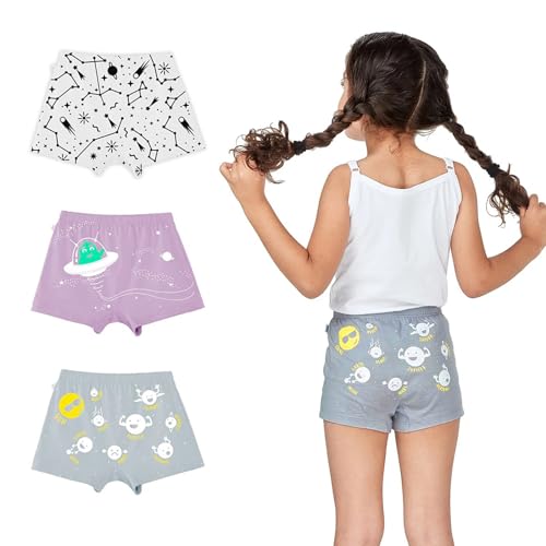 Image of YouGotPlanB Cotton Boxers for Girls | Ages 2-16 Years | Relaxed Fit | Gentle Elastic Waistbands | Breathable & Tagless