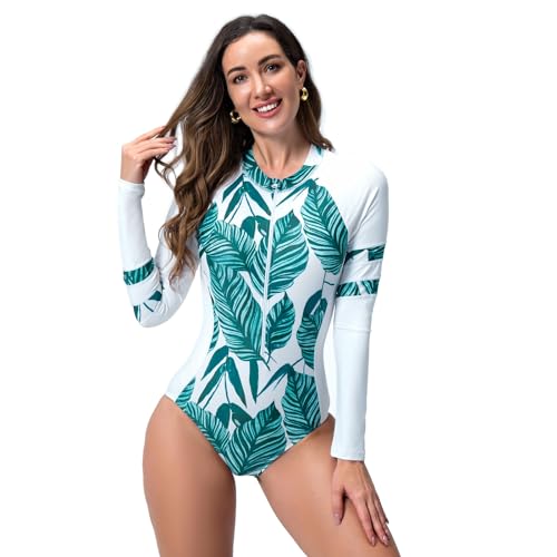 Maillot de bain une pièce manches longues femme contre les coups de soleil et frottements