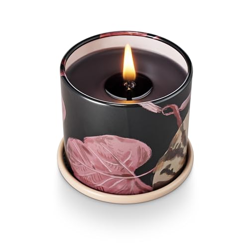 Image of Illume Noble Holiday Collection Midnight Pumpkin Demi Vanity Tin Candle, 3 oz