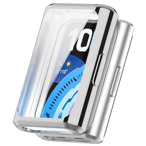 RUIIOCVKK for HUAWEI Band 11 Pro �P�[�X �X�}�[�g�E�H�b�` �S�ʕی� TPU ���b�L �E���ȒP �^�b�`���x���� �ϏՌ��� �����h�~ HUAWEI Band11 Pro �ی�J�o�[ (�V���o�[+�N���A)
