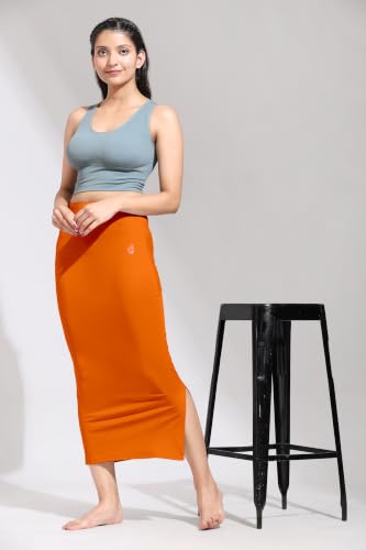 Image of TRENDMALLS Women's Polyester Spandex Stretchable Straight Saree Shapewear Petticoat for Women, Cotton Blended, Skirts for Women, Saree Shaper