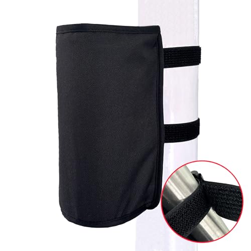 Wanty Drumstick Holder Drum Sticks Nylon Holder High-Capacity Bag with Two Hook & Loop Straps for Drumsticks Mallets Brushes Up to 10 Pairs Drum Set Accessories - Thumbnail 3