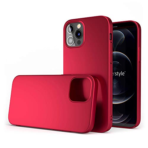 CoverStyle® - Ultrasoft® - pour iPhone 12/12 PRO (6.1") - Coque Opaque Soft-Touch - Rouge Cover