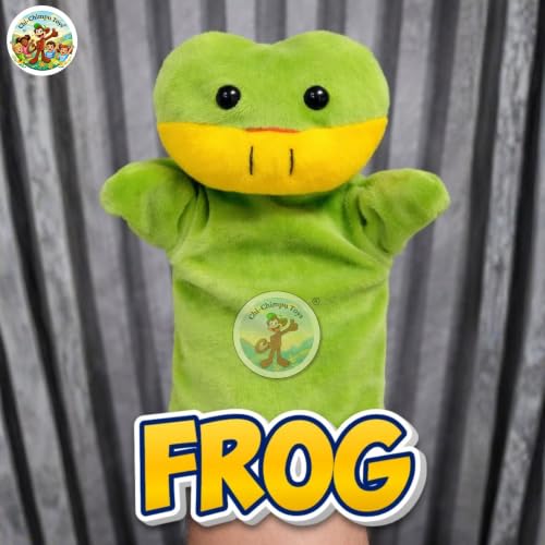 Image of Frog Hand Puppet for Kids | Soft Plush Animal Puppet | Storytelling, Role Play, Preschool Learning Toy | Interactive Educational Puppet for Boys & Girls