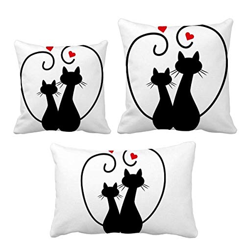 Housse de coussin chat, cadeau de Saint-Valentin original pour lit - 2