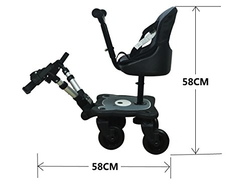 image for Englacha USA Englacha 2-in-1 Cozy 4-Wheel Rider, Black - Child Rider S