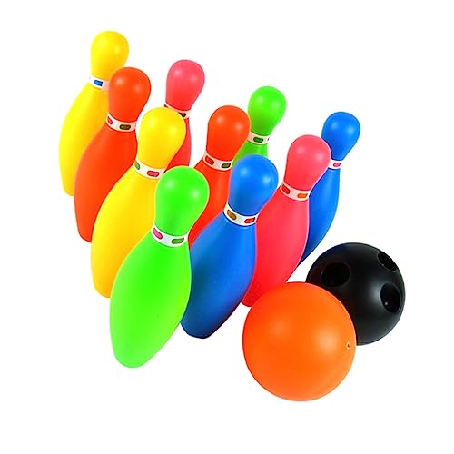 UPKOCH Kids Bowling Toy Set 6-Piece Indoor Bowling Balls Pins Fun Activity for Boys and Girls for Playtime Random Style