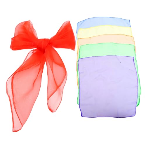 Ipetboom 12pcs Lightweight Dance Scarves Square Play Scarves for Boys and Girls Comfortable Fabrics