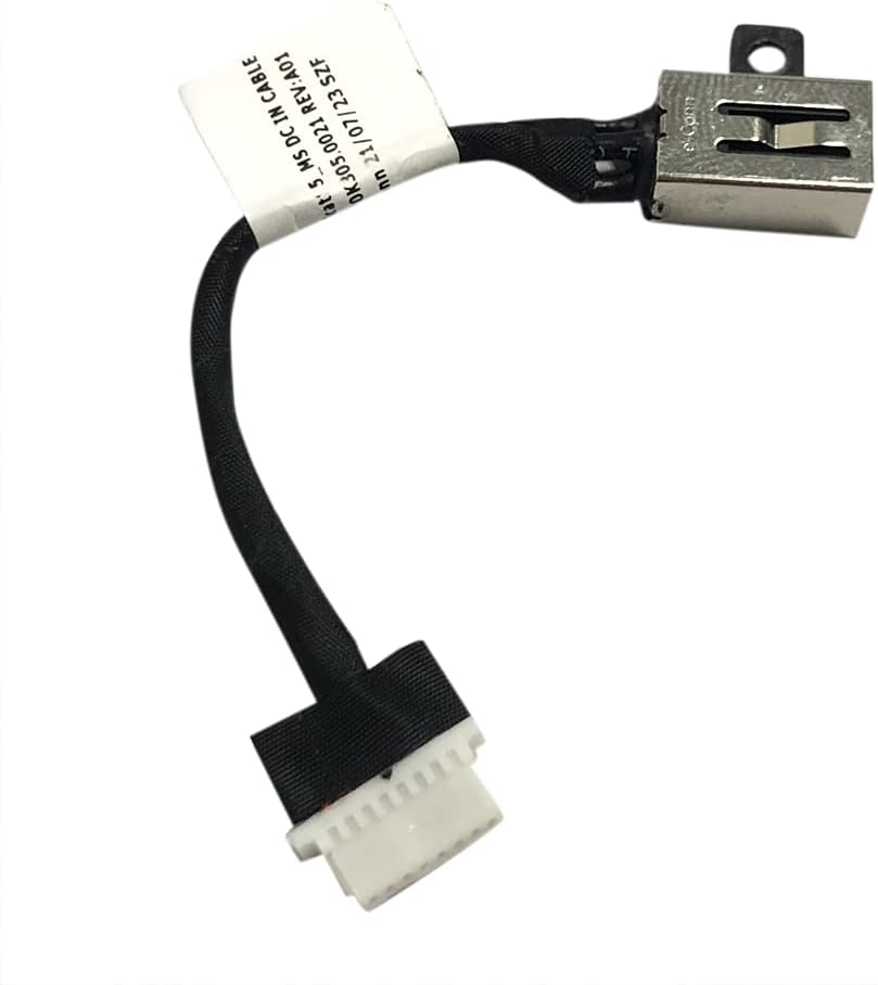 Zahara DC Power Jack Cable Charging Port Replacement for Dell Inspiron 7506 2-in-1 P97F 450.0K305.0021 0vgyc4 vgyc4 (Black)