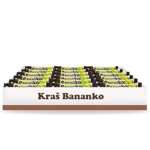 Kraš Bananko 120g - Mini banane con schiuma ricoperte di cioccolato irresistibilmente deliziose - Concediti ogni boccone di dolce felicità! Confezione da 5 (30G, 18 Pack)