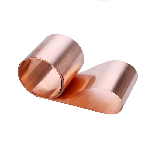 Jinfeuge 0.3*100Mm Long 1M/Roll Copper Sheet Copper Foil Red Copper Tape Belt Plate 0.05 0.1 0.2 0.3 0.4 0.5Mm 100Mm Width/0.3 * 100Mm/1M