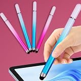 Stylus (4 Pcs), 2-in-1 Stylus Pen for Touch Screen, High Sensitivity and Precision Suitable for All Touch Screens of iPhone,ipad and Android Tablets (2Pink 2Blue)