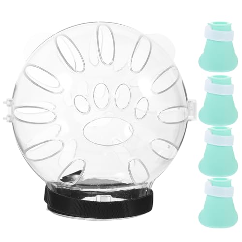 Mipcase Katzenhelm Nach Operation Mit Klauenschutz Transparent Atmungsaktive Kätzchenhaube Für Schutz Und Heilung Katzenkopfhaube