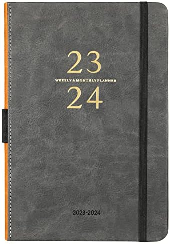 Planner 2023-2024 - Weekly & Monthly 2023-2024 Planner with Pen Holder, July 2023 - June 2024, 5.75" x 8.25", Agenda with Premium Thick Paper, 40 Note Pages & Inner Pocket