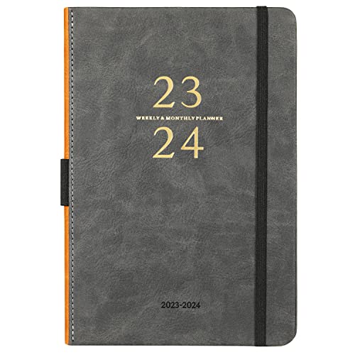Planner 2023-2024 - Weekly & Monthly 2023-2024 Planner With Pen Holder, July 2023 - June 2024, 5.75" X 8.25", Agenda With Premium Thick Paper, 40 Note Pages & Inner Pocket #TOP6