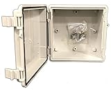 BUD Industries NBB-15240 Style B Plastic Outdoor NEMA Box with Solid Door 5.9" L x 5.9" W x 3.56" H,