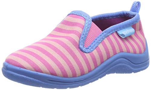 Low slippers for children, striped, Pink Pink Turquoise 792, 28/29 EU, Pink Pink Turquoise 792, 28/29 EU