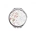 Art s Pattern Hand Compact Mirror Round Portable Pocket Glass