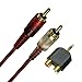 HTDYOO RCA Cable, Male-to-Male 2RCA Audio Cable, Includes a 3.5mm TRS to 2RCA Female Adapter.