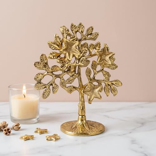 Image of ZAICUS Kalpavriksha Tree Showpiece for Home Decor | Golden Tree of Life Decorative Idol for Living Room, Office Table, Good Luck & Vastu Gift Item for Home, Housewarming