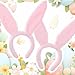WILLBOND 6 Pcs Easter Bunny Ears Simulation Plush Rabbit Ear Soft Bunny Headband for Cosplay Party Halloween (Pink)